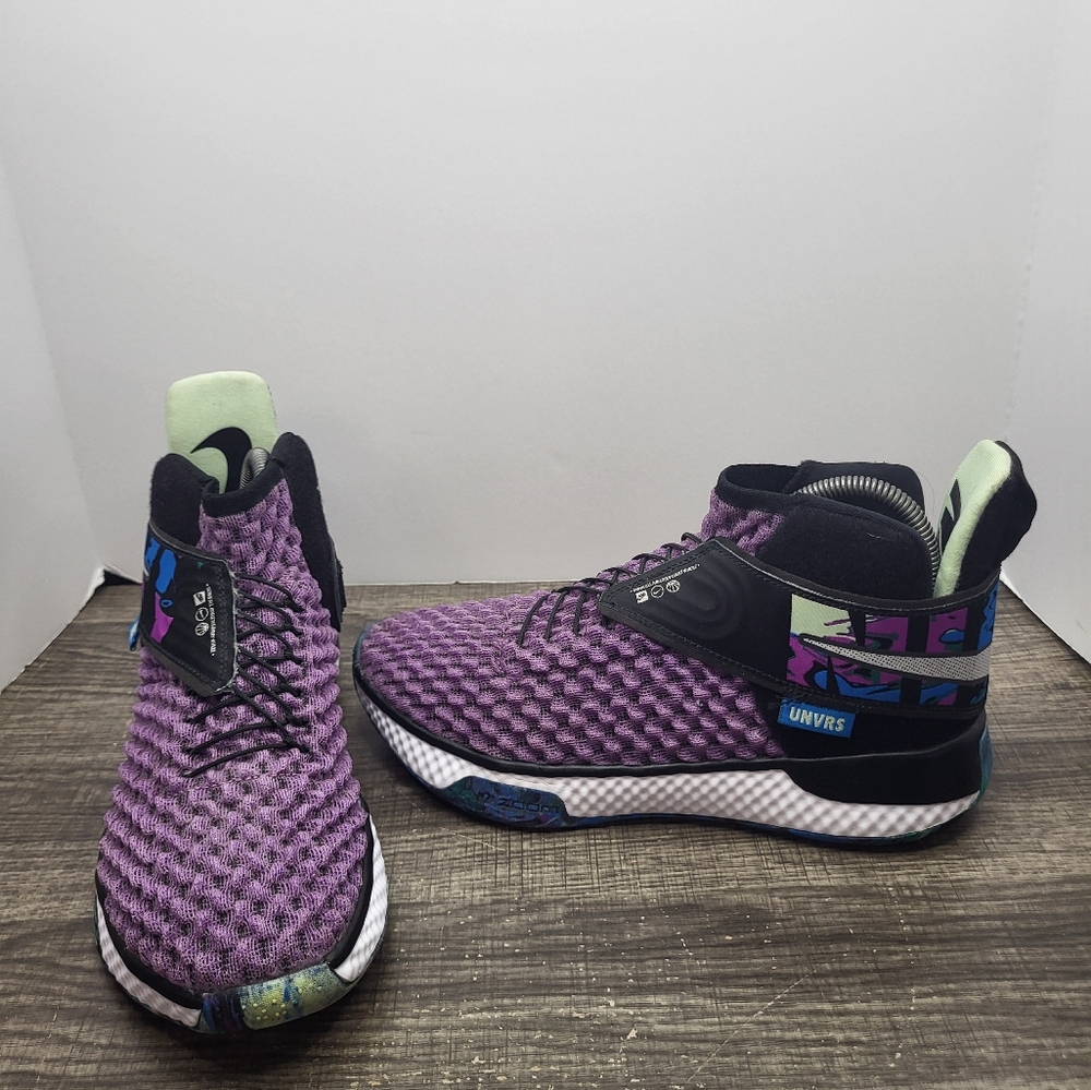 Nike Air Zoom UNVRS FlyEase Vivid Purple Basketball Mens Sz 7 Shoes CQ6422-500